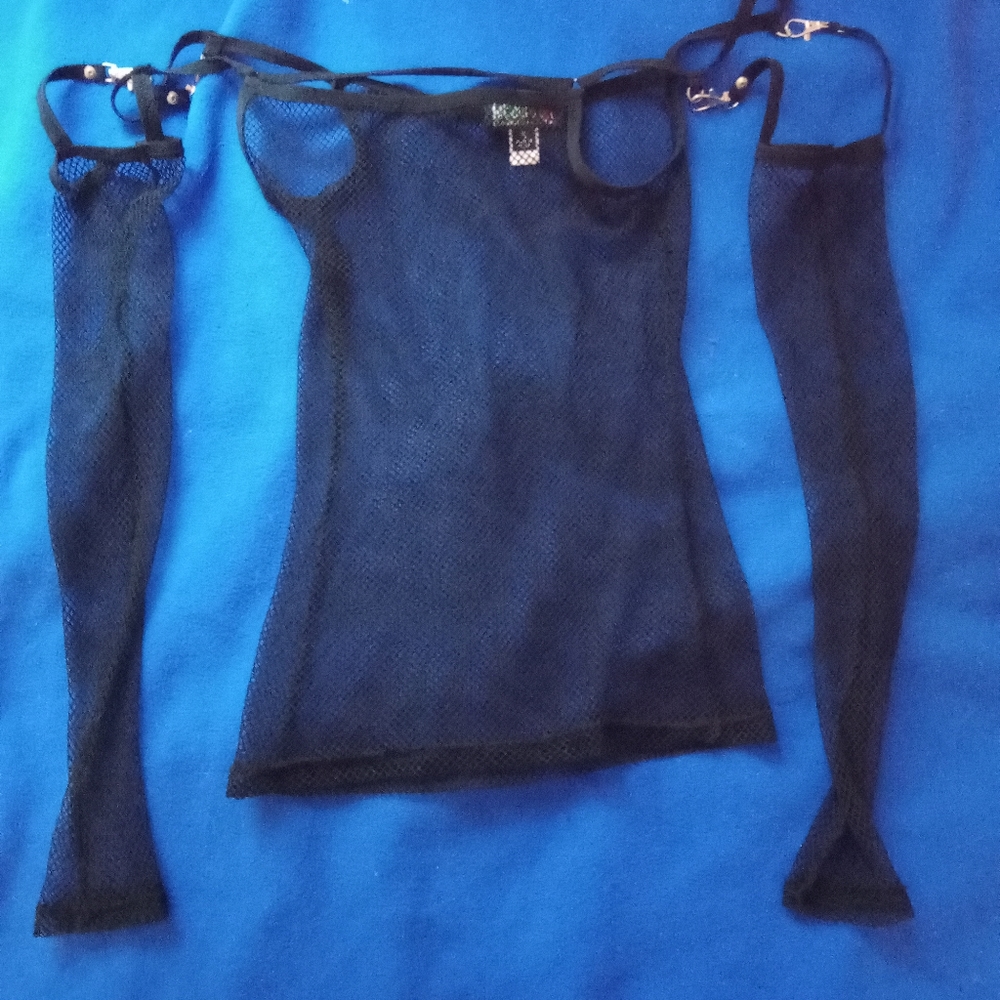 LipService fishnet top